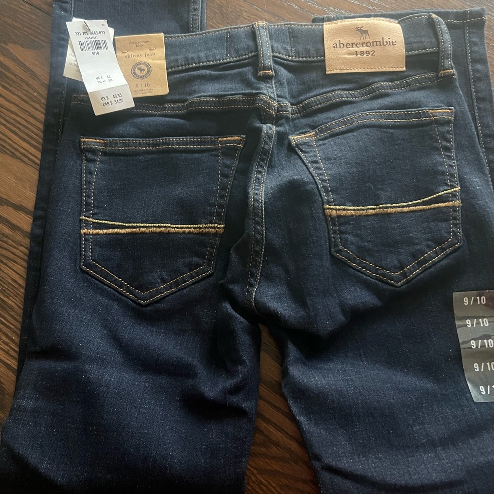 Abercrombie Kids Dark Blue Slim Straight Jeans
